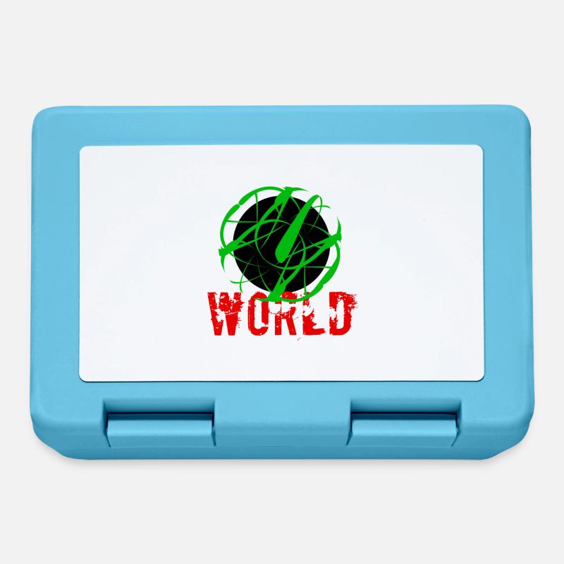 world - Boîte à goûter - bleu saphir