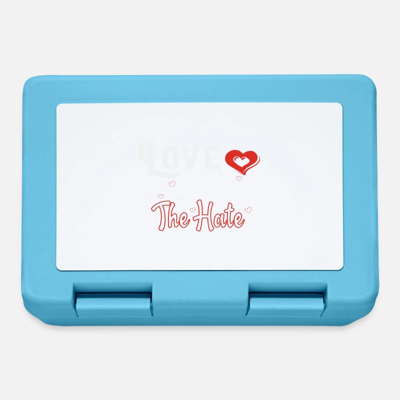 Love Stop the hate - Lunchbox - sapphire blue