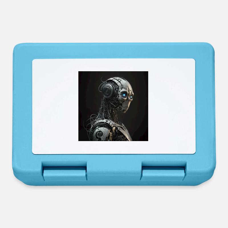 Robot Cyborg yeux bleu - Boîte à goûter - bleu saphir