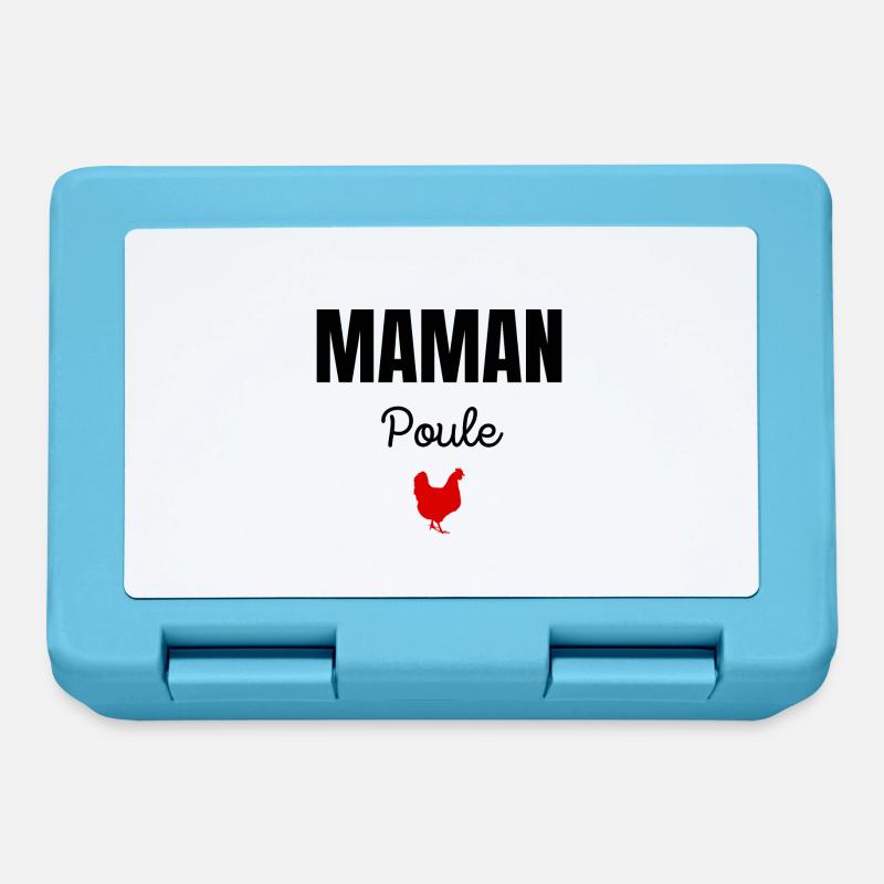 maman poule - Boîte à goûter - bleu saphir