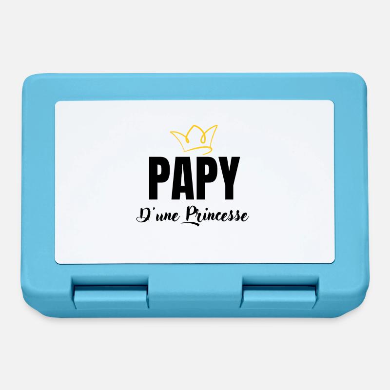 papy d'une princesse - Boîte à goûter - bleu saphir