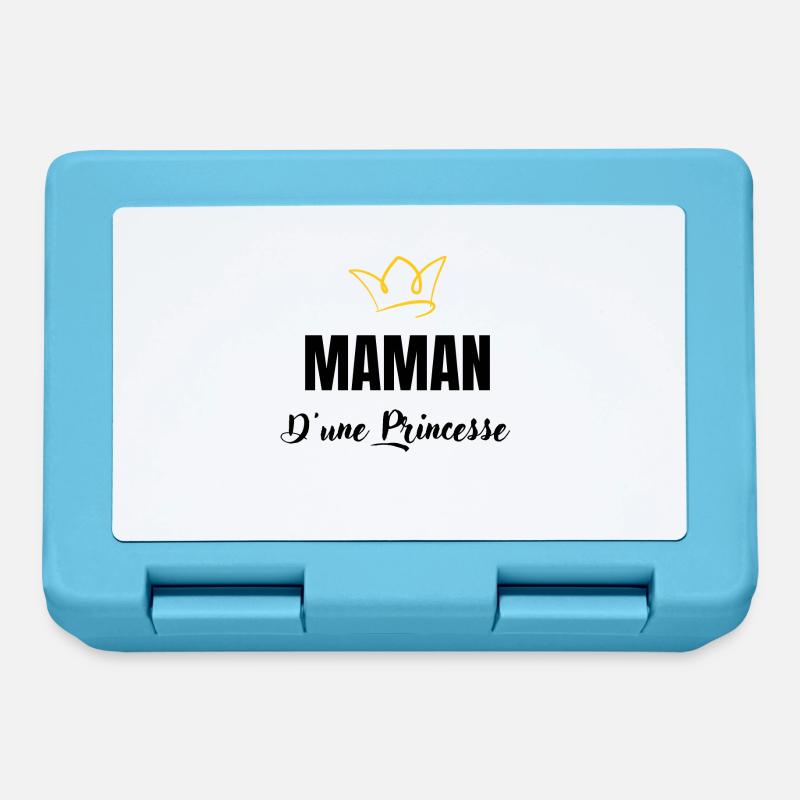 maman d'une princesse - Boîte à goûter - bleu saphir