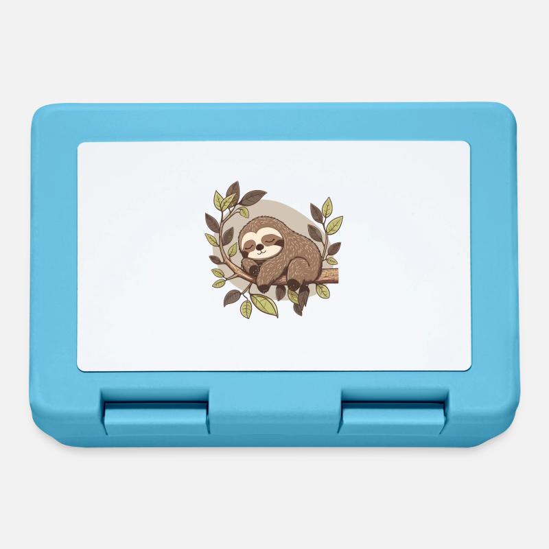 Cute sloth - Lunchbox - sapphire blue