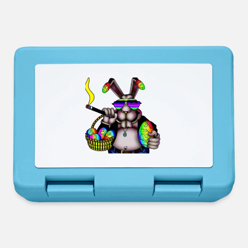 Lapin de Pâques 3 - Boîte à goûter - bleu saphir