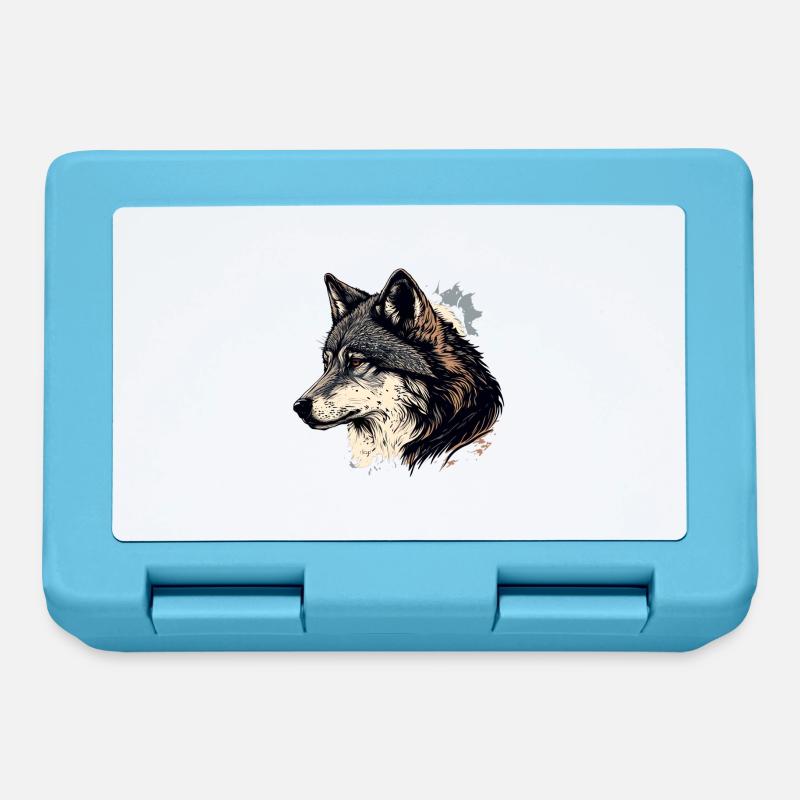 Wolf - Lunchbox - sapphire blue