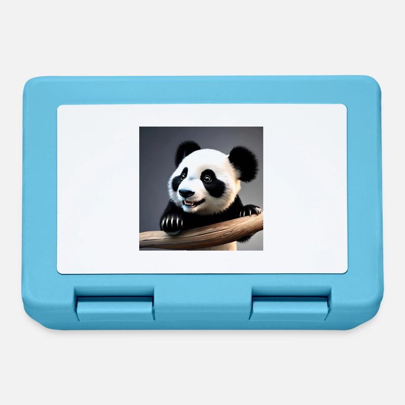 Panda - Boîte à goûter - bleu saphir