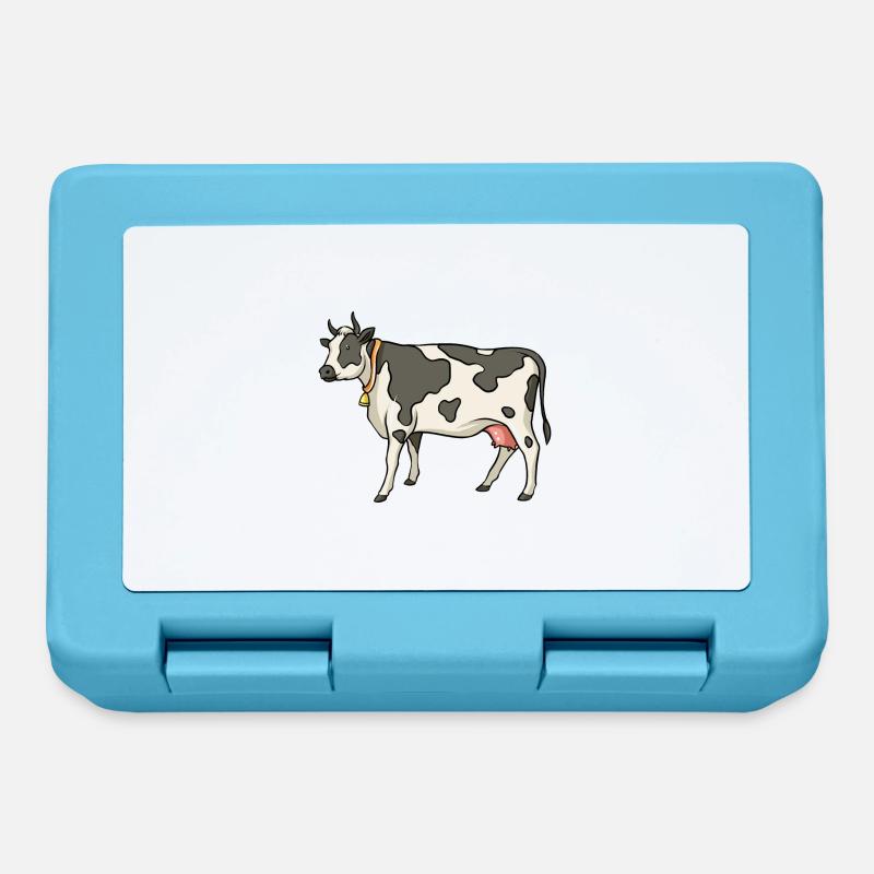 Vache - Boîte à goûter - bleu saphir