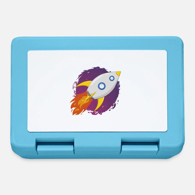 Space rocket - Lunchbox - sapphire blue
