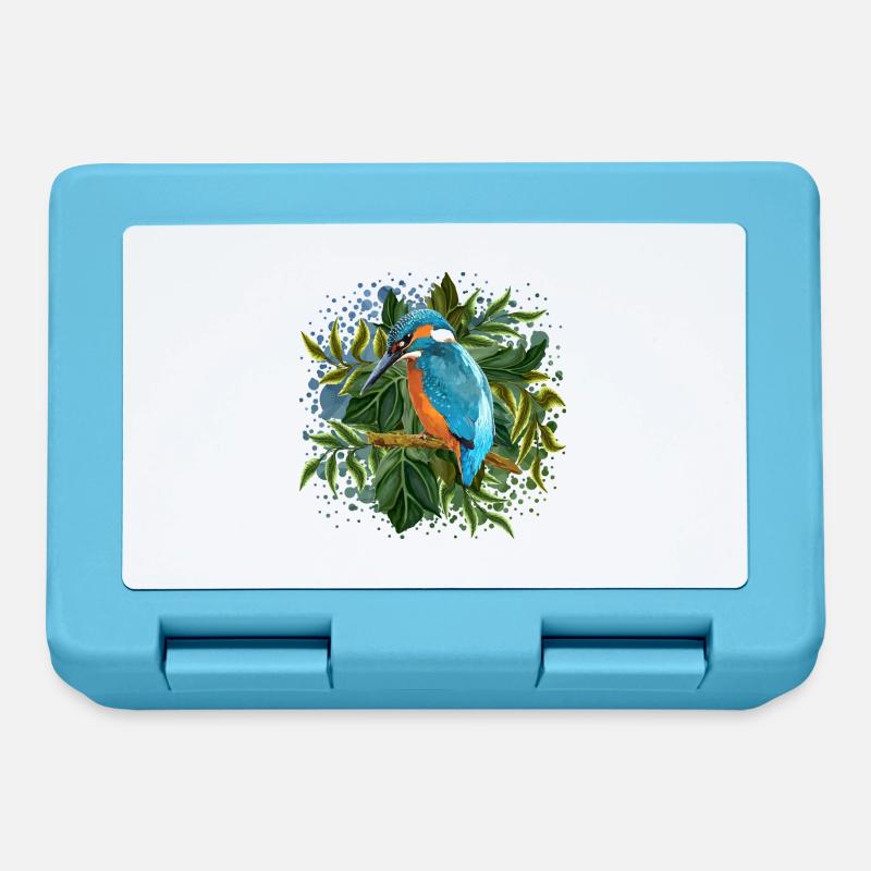 Oiseau coloré - Boîte à goûter - bleu saphir
