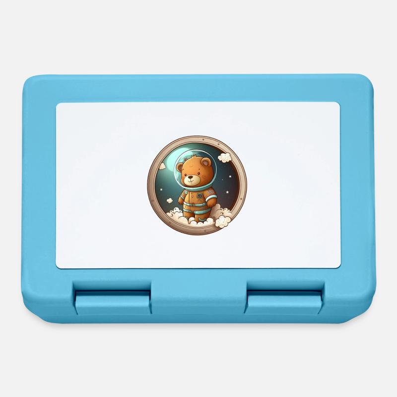 Teddy Bear Astronaut - Lunchbox - sapphire blue