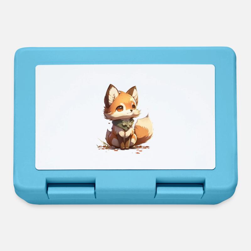Red Fox, Dessin animé, Anime Comic Fox - Boîte à goûter - bleu saphir