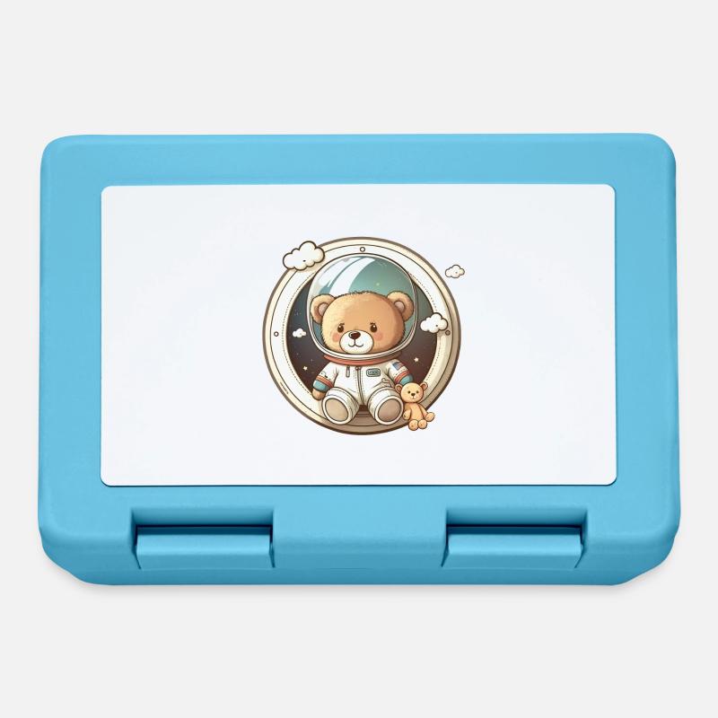 Teddy Bear Astronaut - Lunchbox - sapphire blue