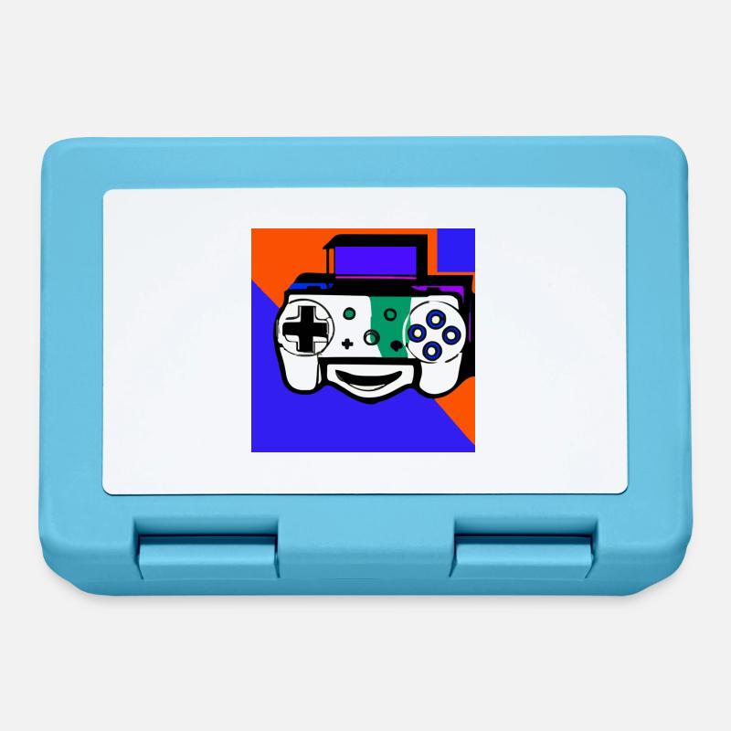 a PS-5 smiling illustroke 3 - Lunchbox - sapphire blue