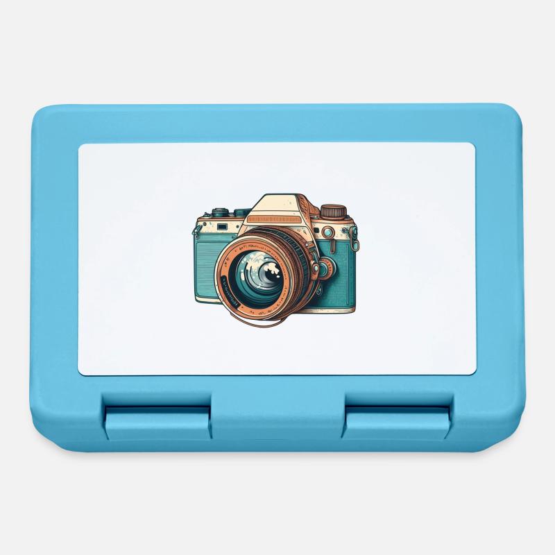 Retro Camera - Lunchbox - sapphire blue