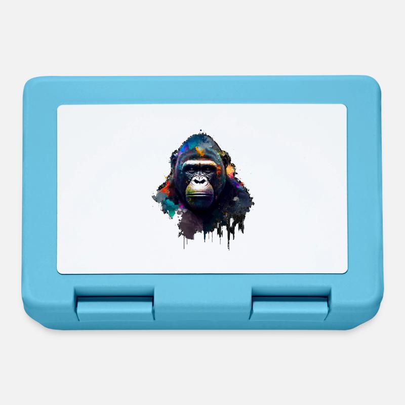Abstract Gorilla n°2 - Lunchbox - sapphire blue