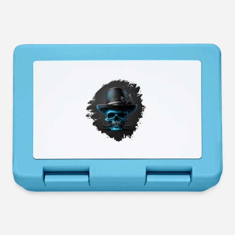 Dapper Blue Skull - Lunchbox - sapphire blue