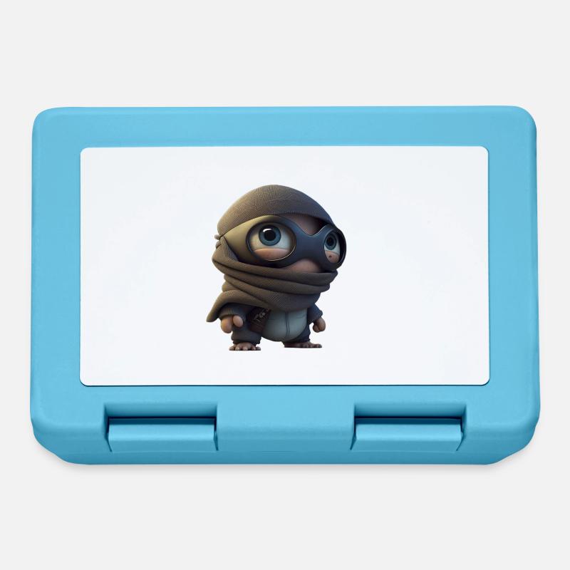 MiniNinja , Mignon petit ninja dans le style comique - Boîte à goûter - bleu saphir