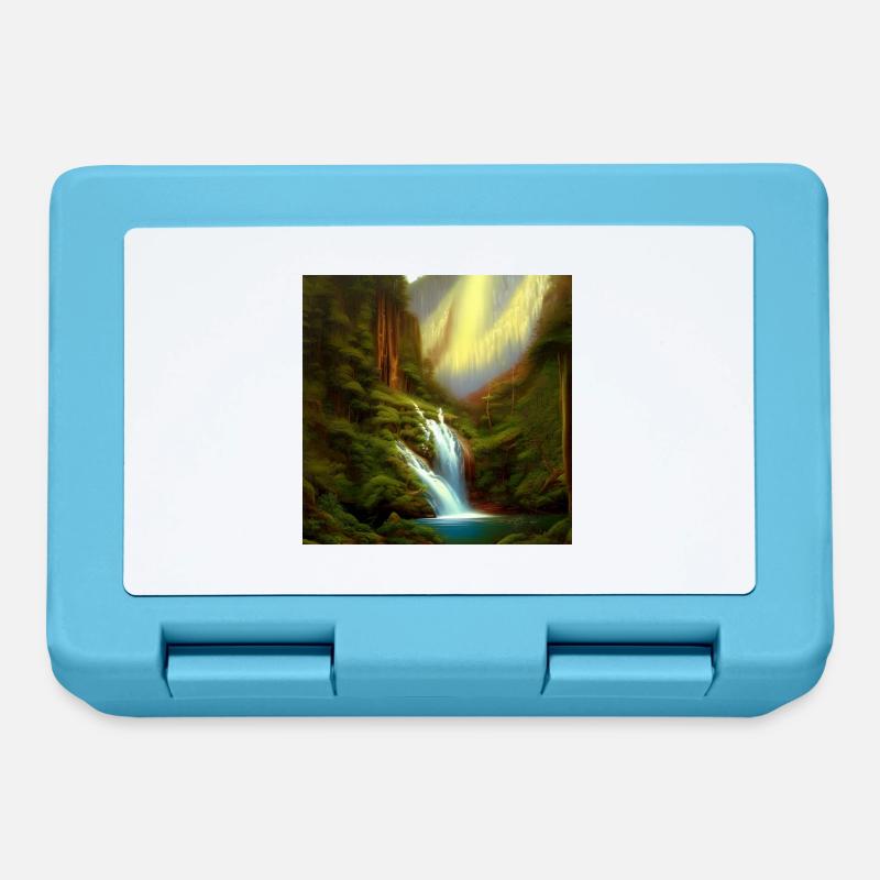 Wasserfall - Brotdose - Saphirblau