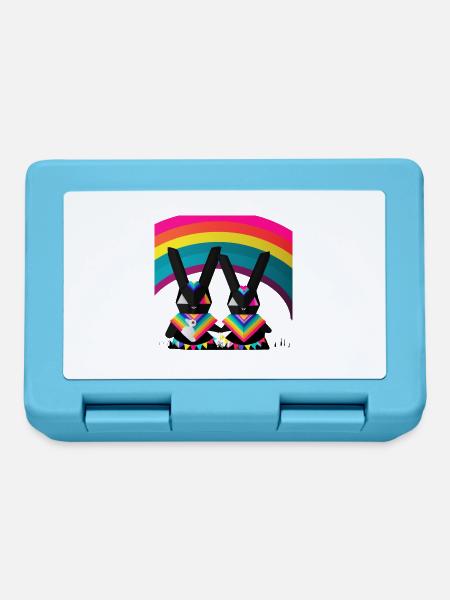 Stolze Pride Hasen - Brotdose - Saphirblau