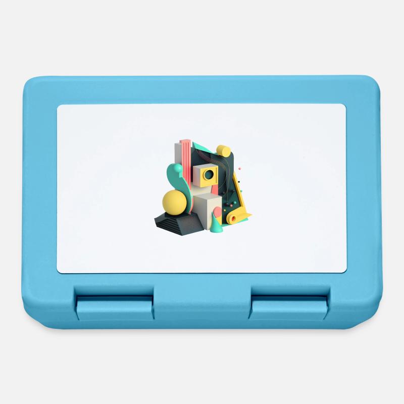 ..3D - Boîte à goûter - bleu saphir