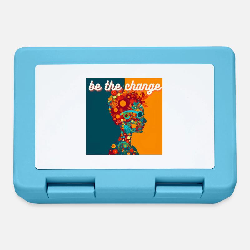 be the change - Lunchbox - sapphire blue