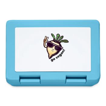 Cute vegan turnip. Peace! - Lunchbox - sapphire blue - Front