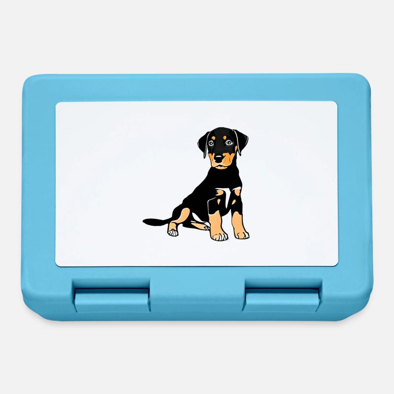 Doberman chiot chien Doberman Doberman dresseur de doberman - Boîte à goûter - bleu saphir