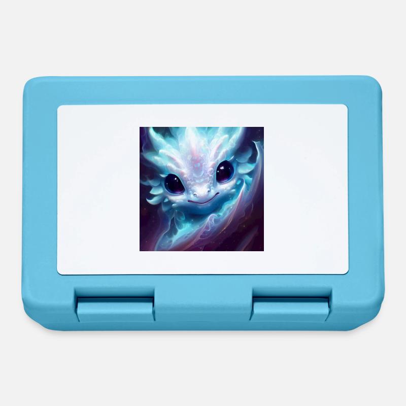 Bébé dragon câlin - Boîte à goûter - bleu saphir
