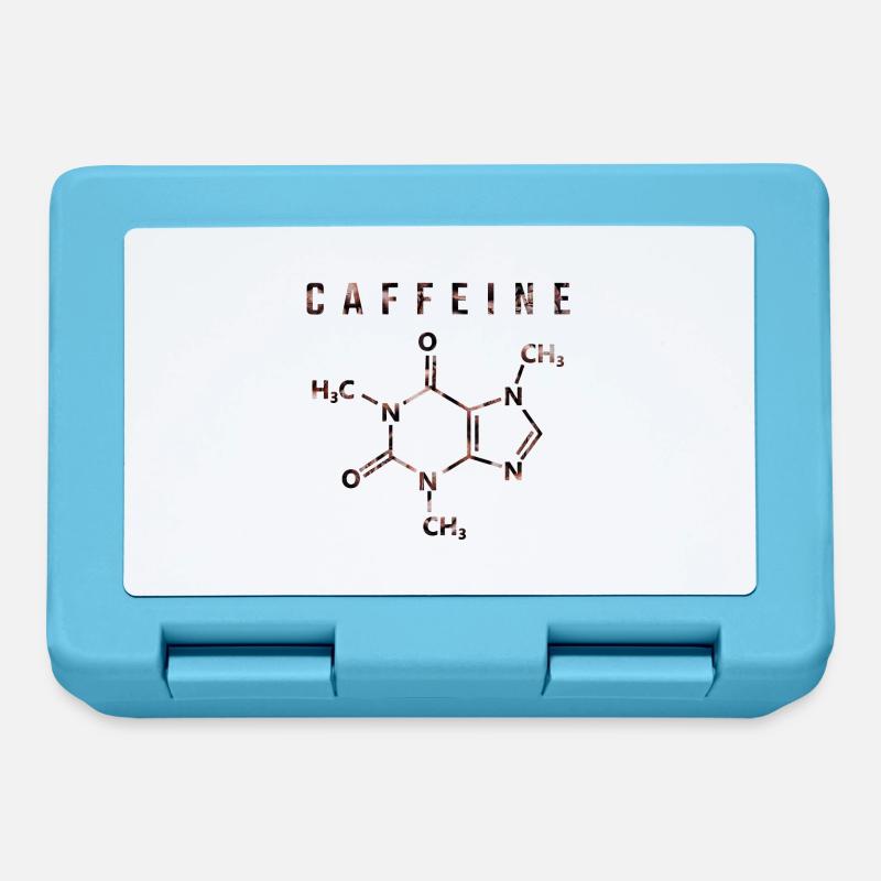 Molécule de caféine - Boîte à goûter - bleu saphir