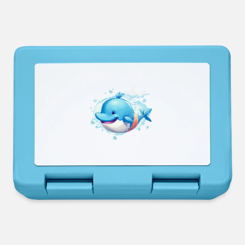 Baleine - Boîte à goûter - bleu saphir