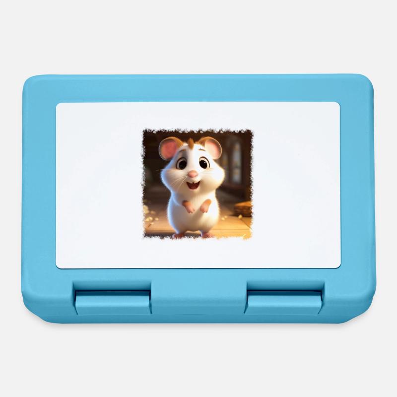 Cute hamster - Lunchbox - sapphire blue