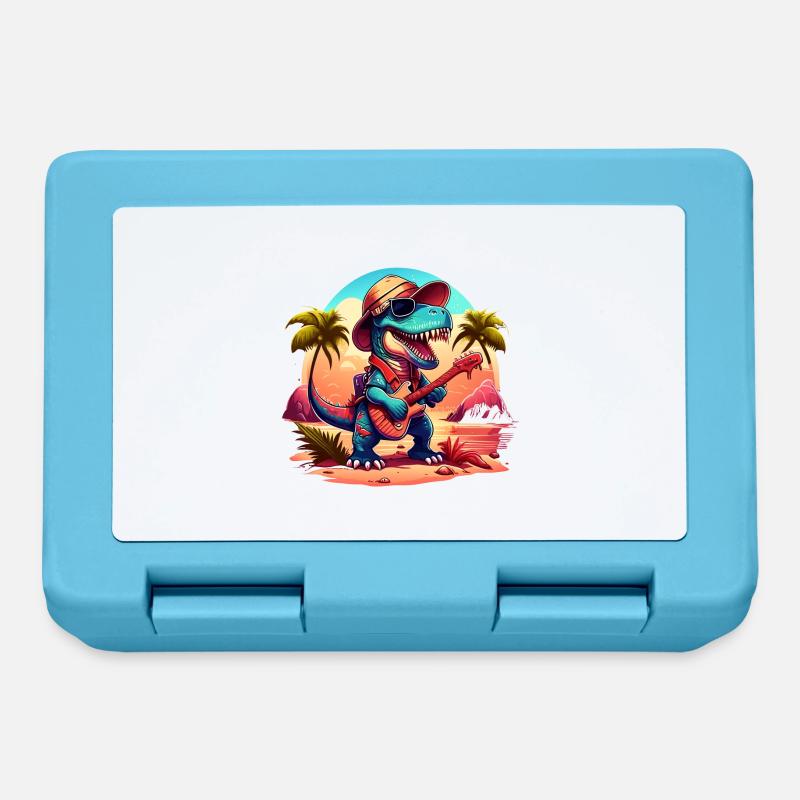 Funky T-Rex - Lunchbox - sapphire blue