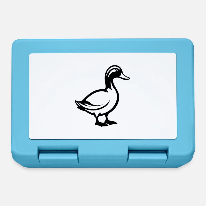 Canard Oiseaux Canards - Boîte à goûter - bleu saphir
