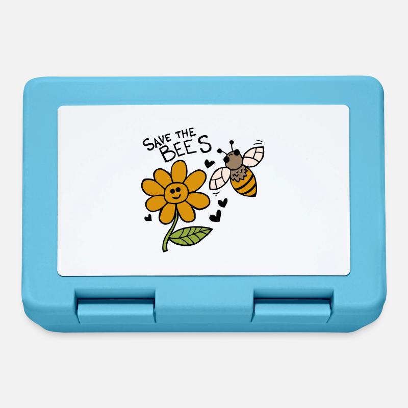 Save The Bees - Lunchbox - sapphire blue