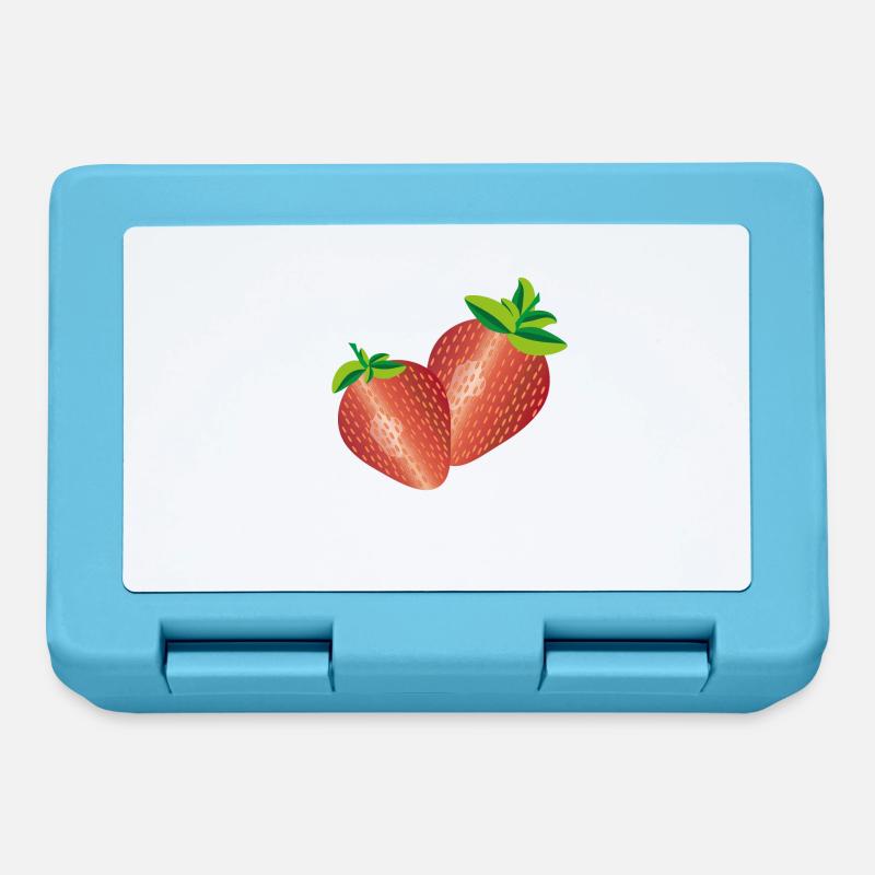 Fraise - Boîte à goûter - bleu saphir