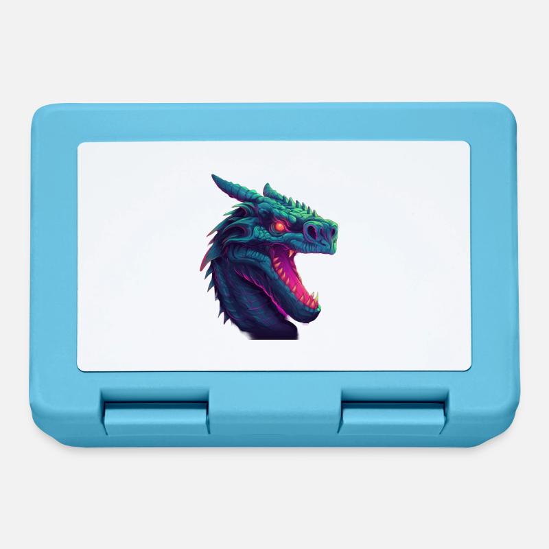 Dragonwave A Synthwave Dragon s Adventure - Lunchbox - sapphire blue