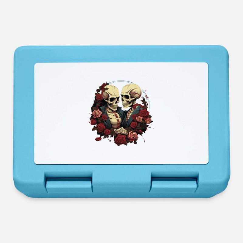 Skeleton lovers in comic style - Lunchbox - sapphire blue