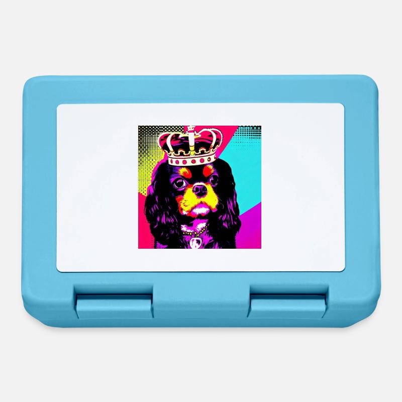 Cavalier King Charles Spaniel Pop Art - Boîte à goûter - bleu saphir