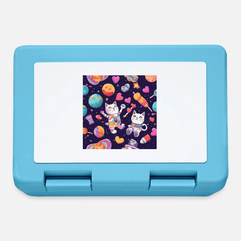 Chat dans l’espace Vol.2 - Boîte à goûter - bleu saphir