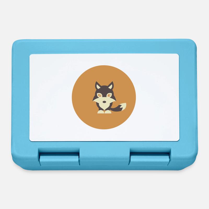 Loup - Boîte à goûter - bleu saphir
