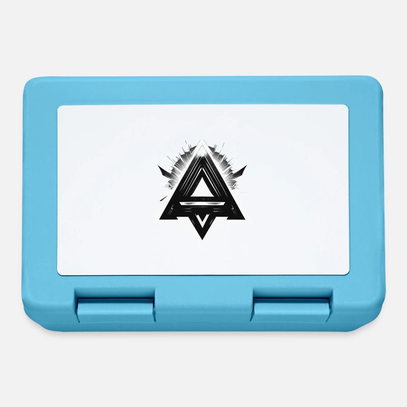triangles part three - Lunchbox - sapphire blue