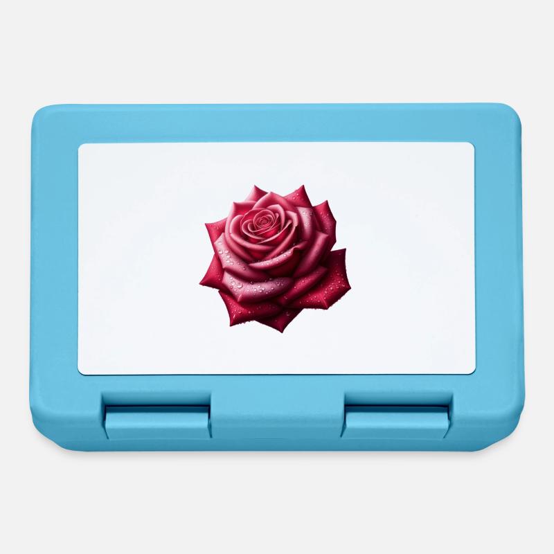 Realistic Rose Design - Lunchbox - sapphire blue