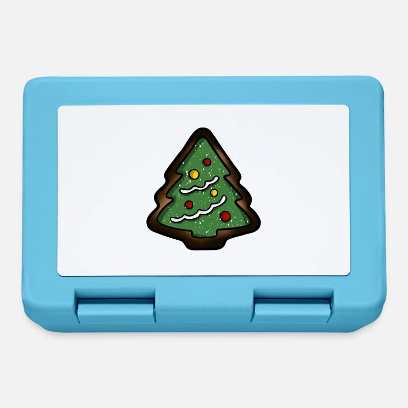 verbranntes Weihnachtsbaum Plätzchen - Brotdose - Saphirblau