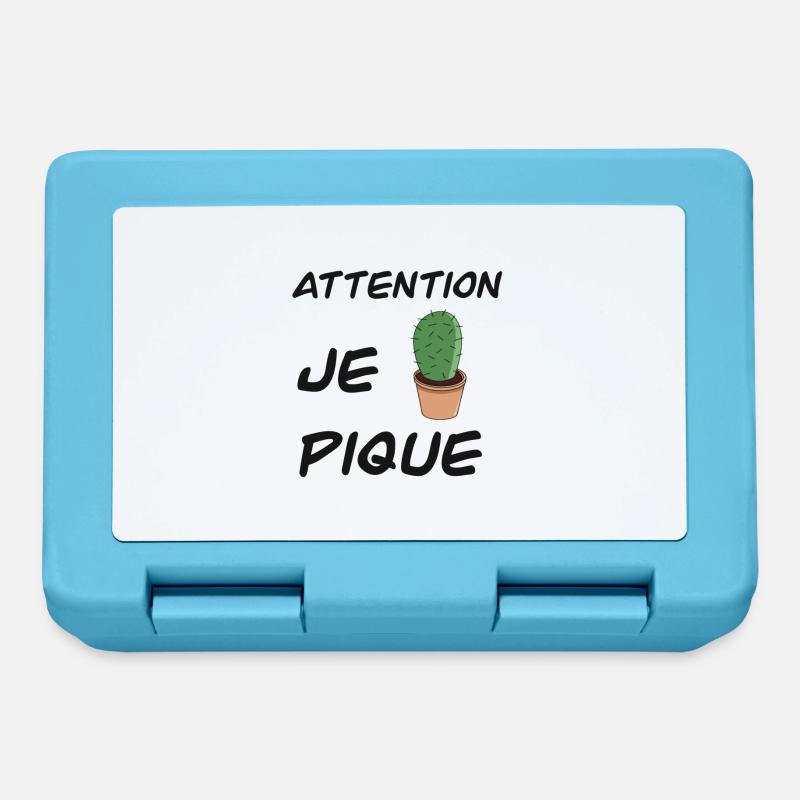 Attention je pique - Boîte à goûter - bleu saphir