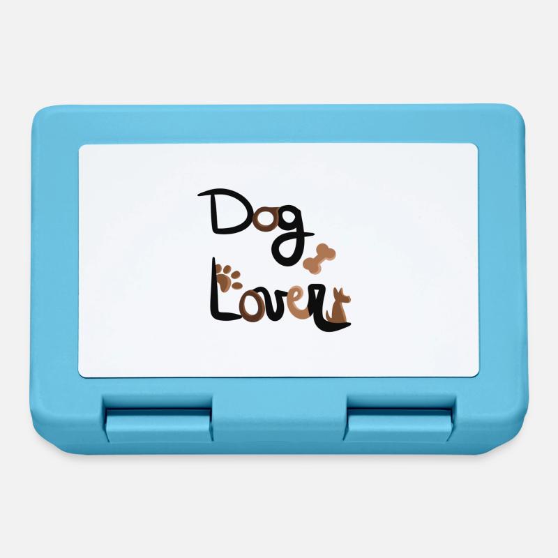 dog lover - Boîte à goûter - bleu saphir