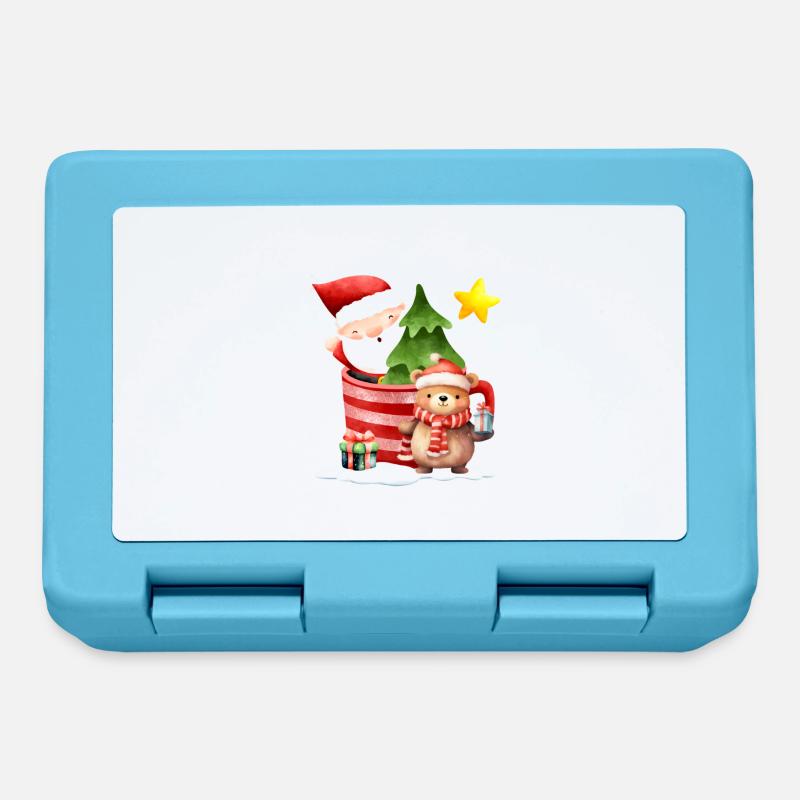 Gnome with teddy bear - Lunchbox - sapphire blue