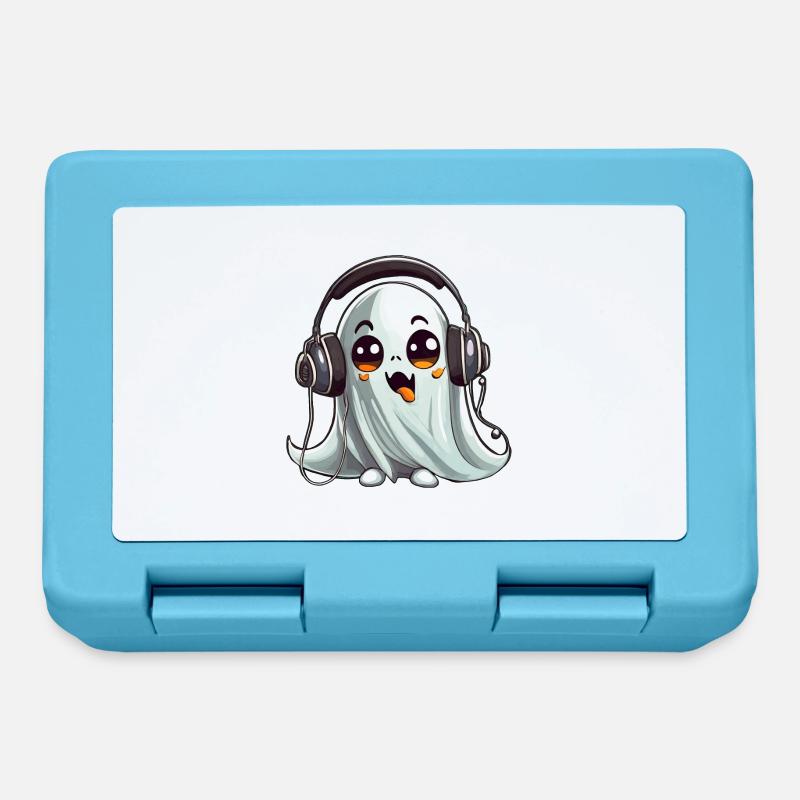 Fantôme amusant pour halloween - Boîte à goûter - bleu saphir