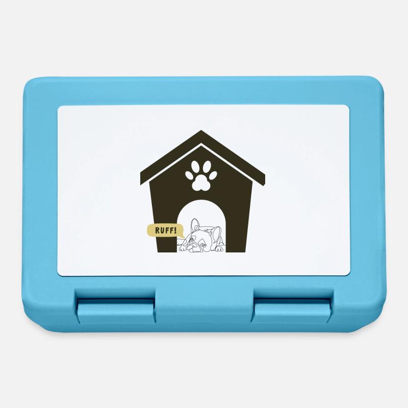 Ruff Day Dog Design - Lunchbox - sapphire blue