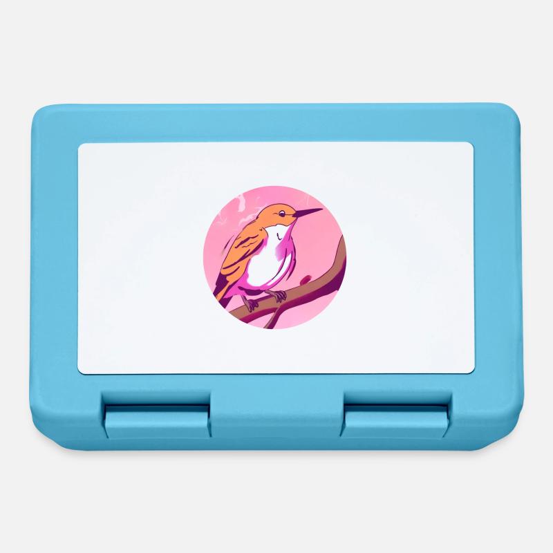 Spring Awakening Bird - Lunchbox - sapphire blue