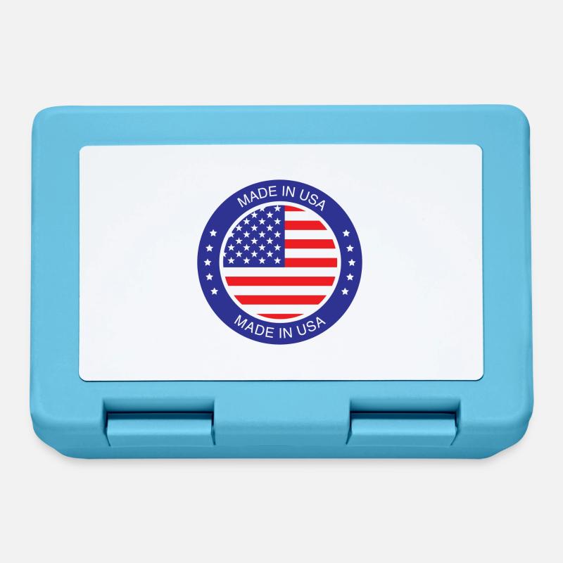 fabriqué aux États-Unis - Boîte à goûter - bleu saphir